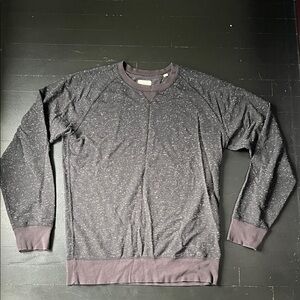 Billy Reid Navy Speckled Crewneck Sweater